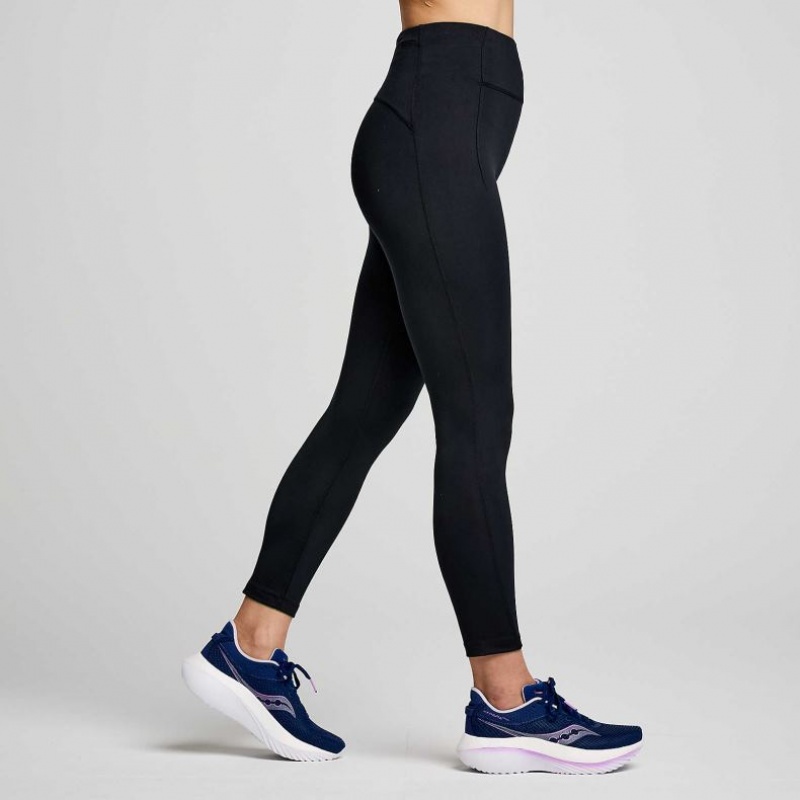 Saucony Fortify Crop Women's Tight Black | CANADA OQSTEID