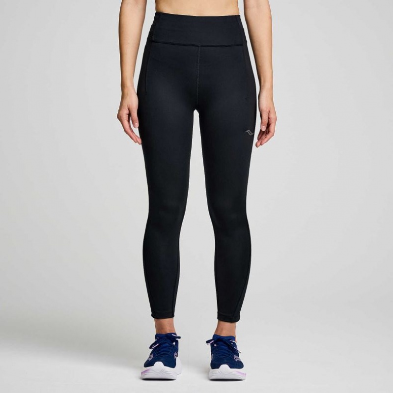 Saucony Fortify Crop Women\'s Tight Black | CANADA OQSTEID