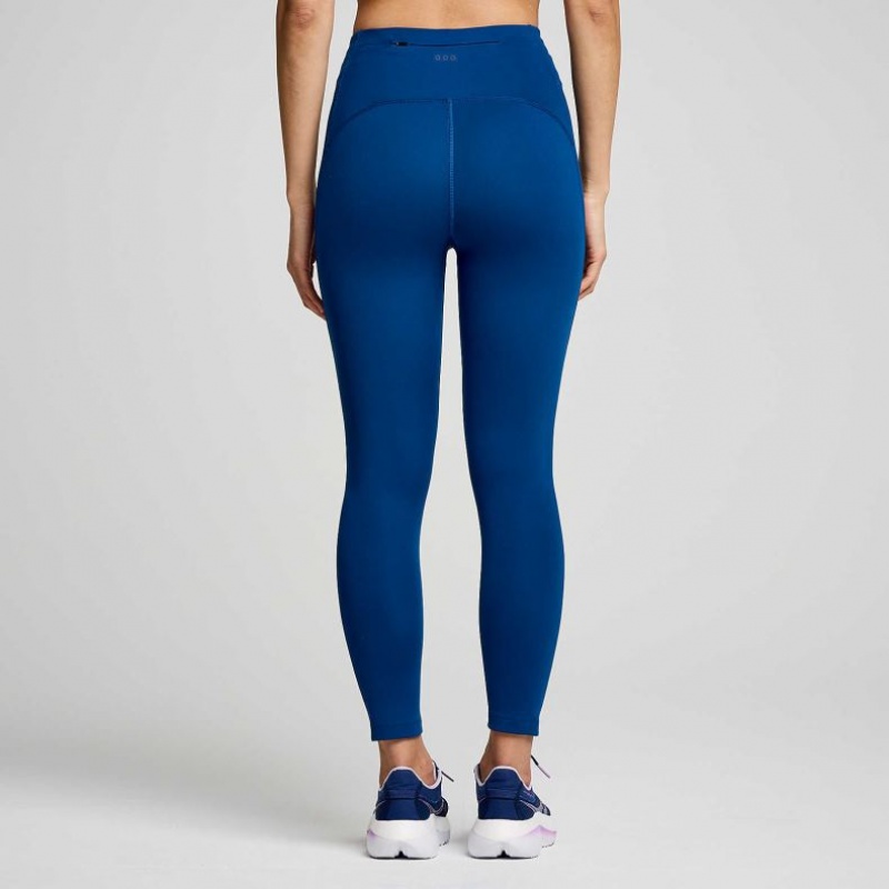 Saucony Fortify Crop Women's Tight Indigo | CANADA EVLHJKZ