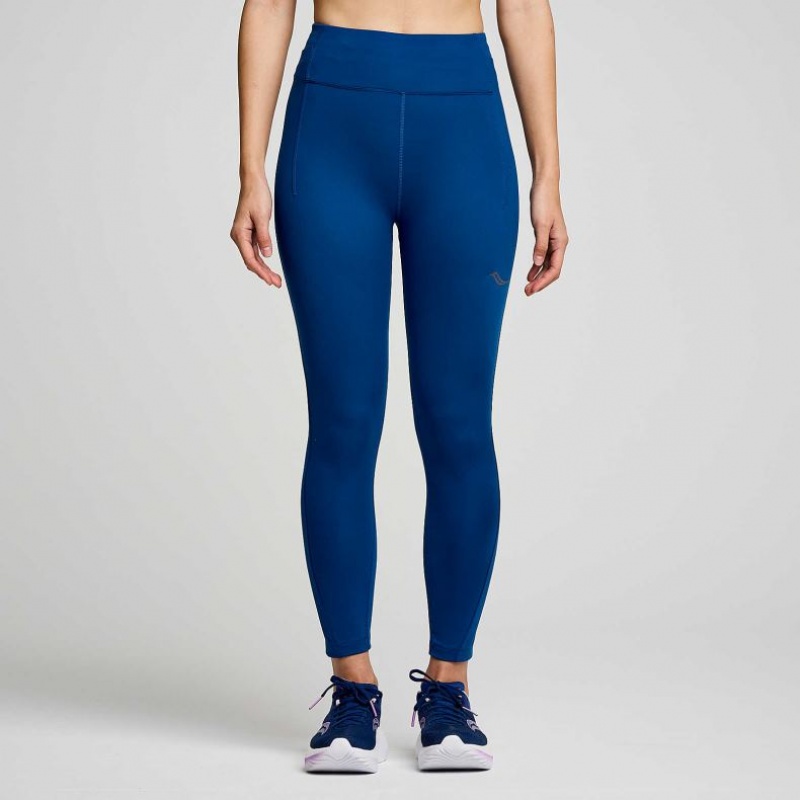 Saucony Fortify Crop Women\'s Tight Indigo | CANADA EVLHJKZ