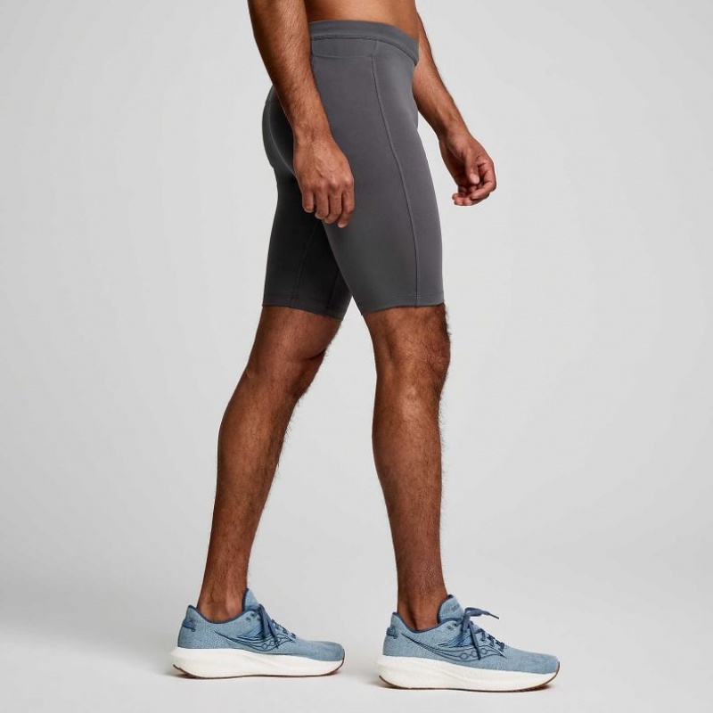 Saucony Fortify Lined Half Men's Tight Grey | CANADA CMPNVTD