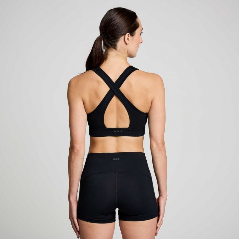 Saucony Fortify Women's Bra Black | CANADA QLMSUBR