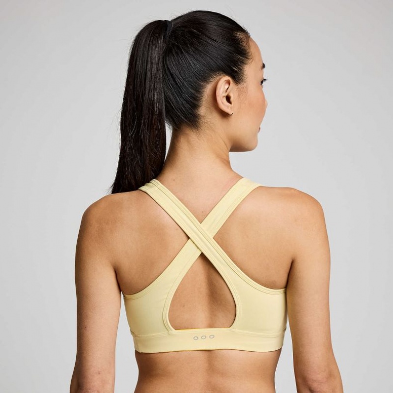 Saucony Fortify Women's Bra Yellow | CANADA EIVNQGT