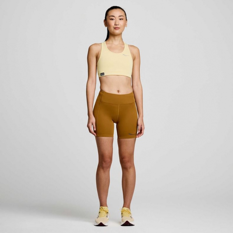 Saucony Fortify Women's Bra Yellow | CANADA EIVNQGT