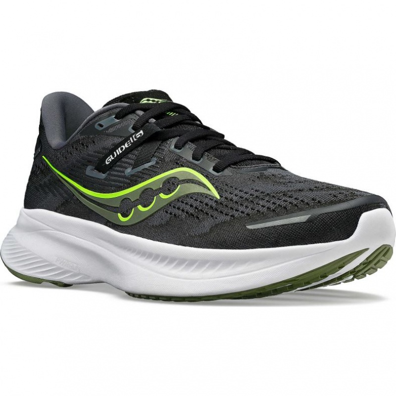 Saucony Guide 16 Men's Running Shoes Black | CANADA TYBDFXV