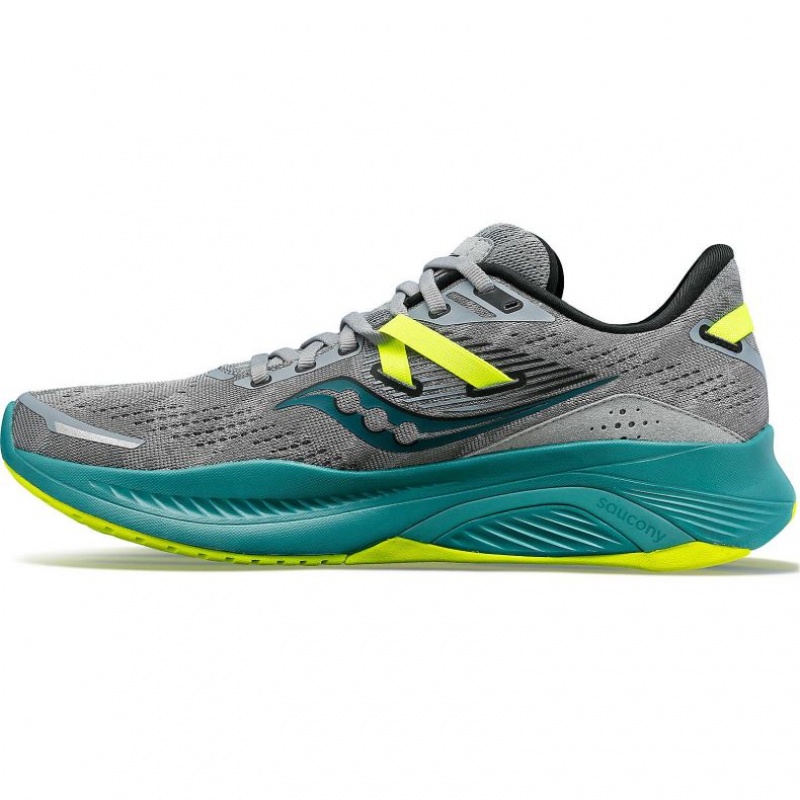 Saucony Guide 16 Men's Running Shoes Grey / Turquoise | CANADA TOXKFEP