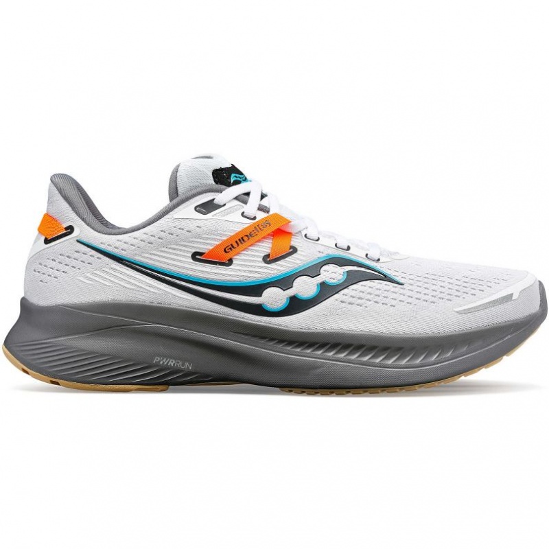 Saucony Guide 16 Men\'s Running Shoes White | CANADA ABKLSQD