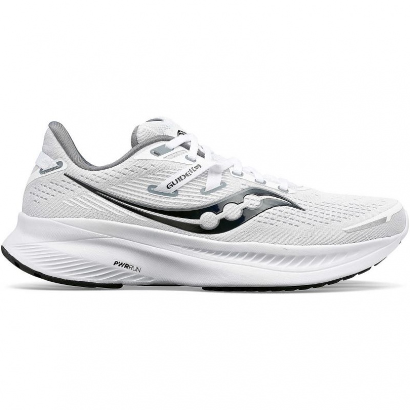 Saucony Guide 16 Men\'s Running Shoes White | CANADA SBXLDOV