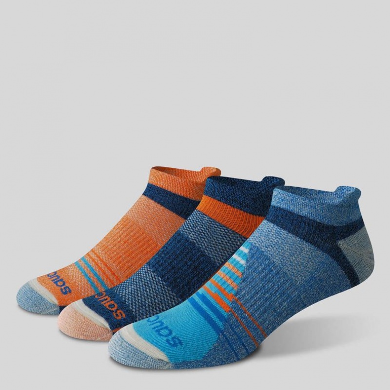 Saucony Inferno Merino Wool Blend No Show 3-Pack Men's Socks Multicolor | CANADA OSQVJMN