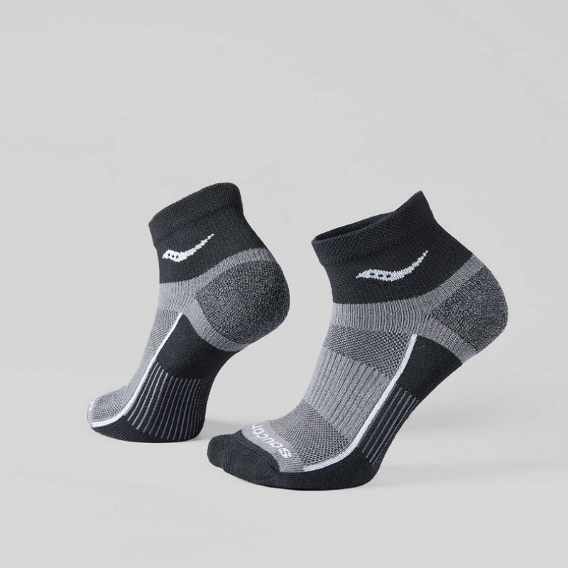 Saucony Inferno Quarter 3-Pack Men\'s Socks Grey | CANADA HQNDUYE