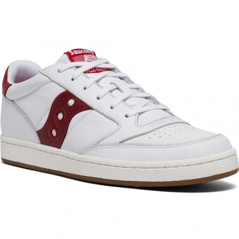 Saucony Jazz Court Men's Sneakers White / Red | CANADA YGIPNQV