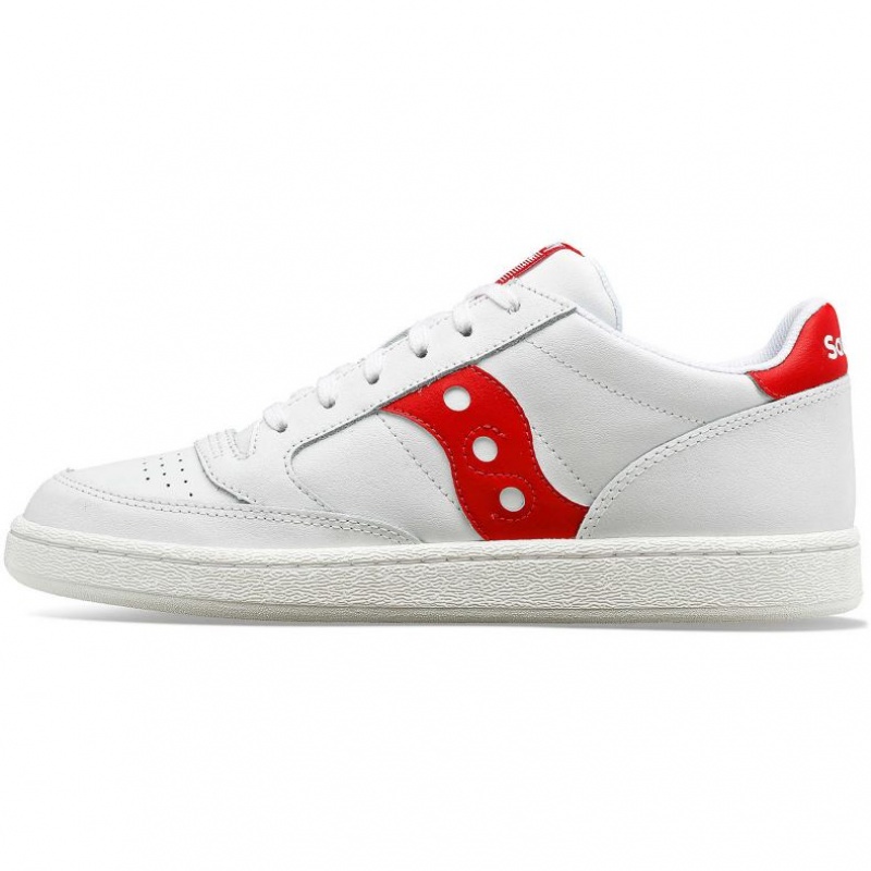 Saucony Jazz Court PU Men's Sneakers White / Red | CANADA NXOBIER