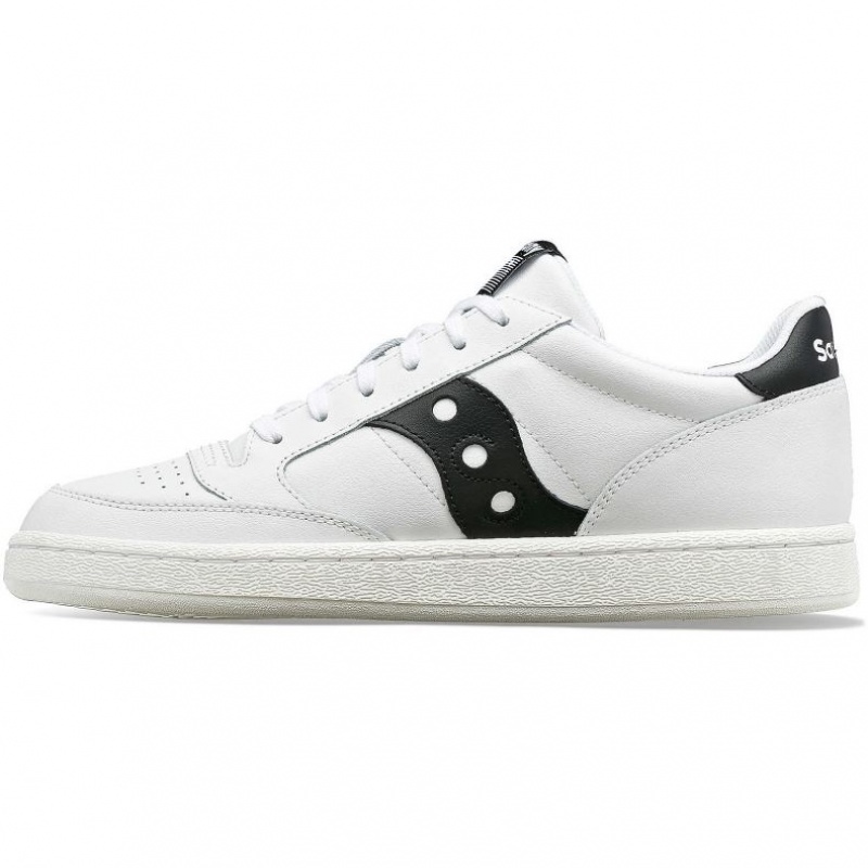 Saucony Jazz Court PU Women's Sneakers White / Black | CANADA TAHRBUI