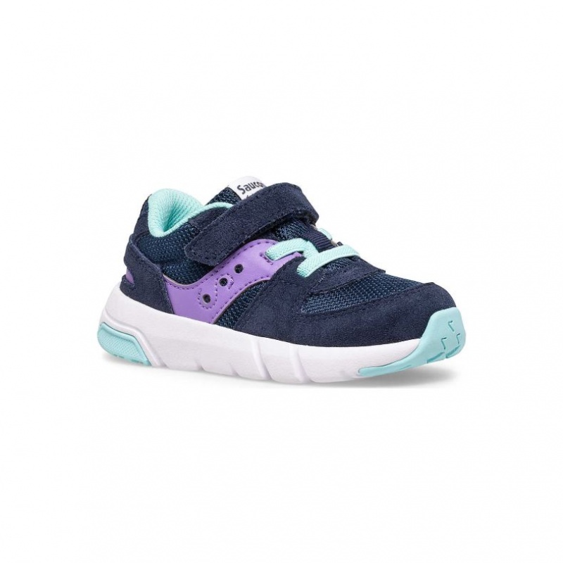 Saucony Jazz Lite 2.0 Little Kids' Sneakers Navy / Purple | CANADA GWEAJFL