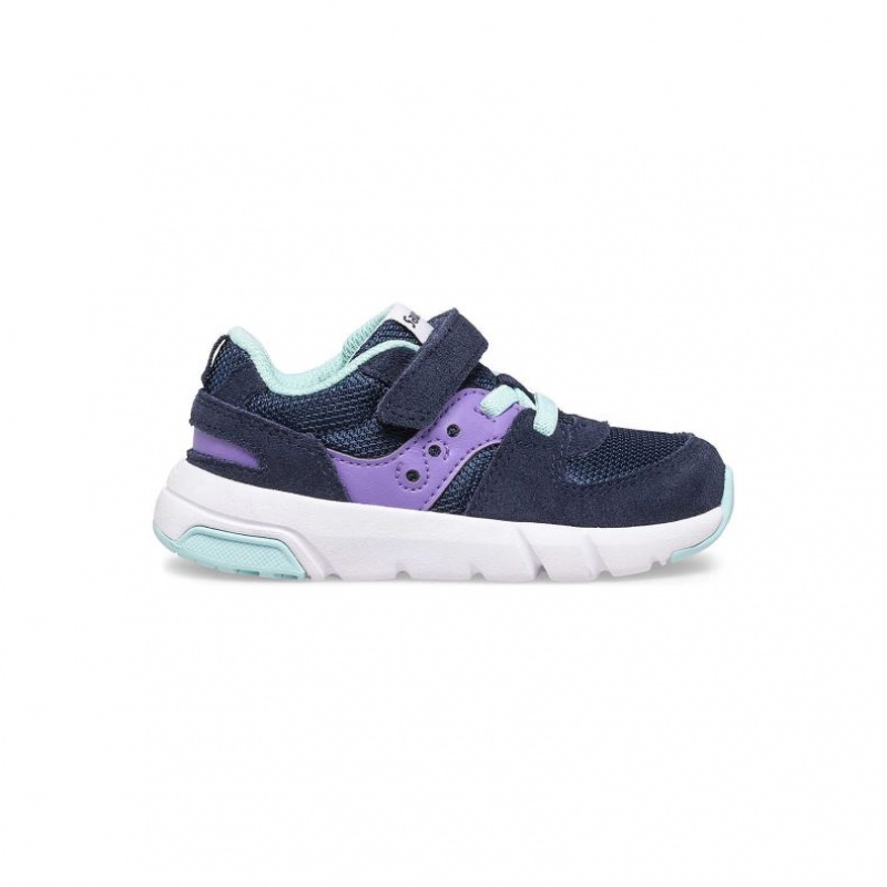 Saucony Jazz Lite 2.0 Little Kids\' Sneakers Navy / Purple | CANADA GWEAJFL