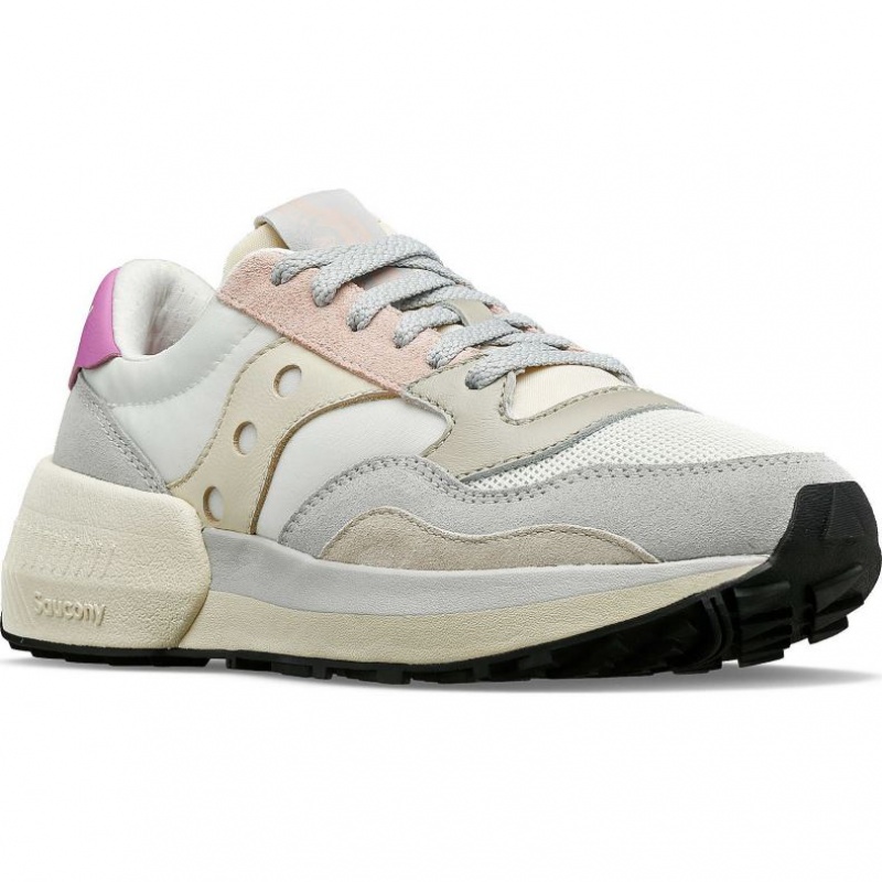 Saucony Jazz NXT Women's Sneakers White / Grey / Rose | CANADA KNYOHTD