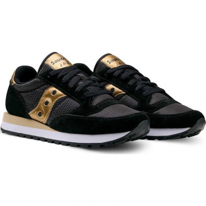 Saucony Jazz Original Women's Sneakers Black / Gold | CANADA GDEFROM