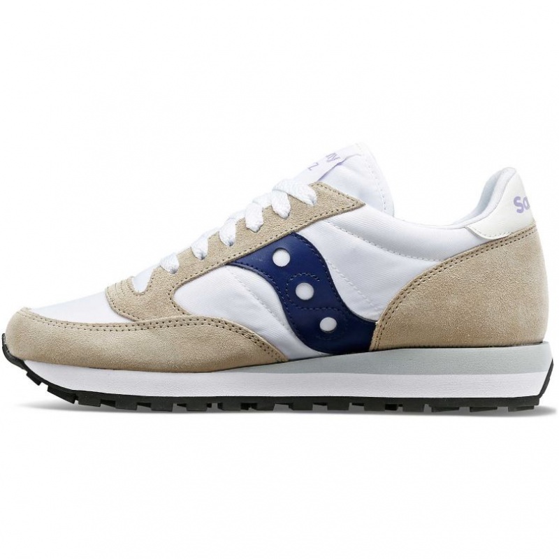 Saucony Jazz Original Women's Sneakers White / Beige / Navy | CANADA RFUTSKN