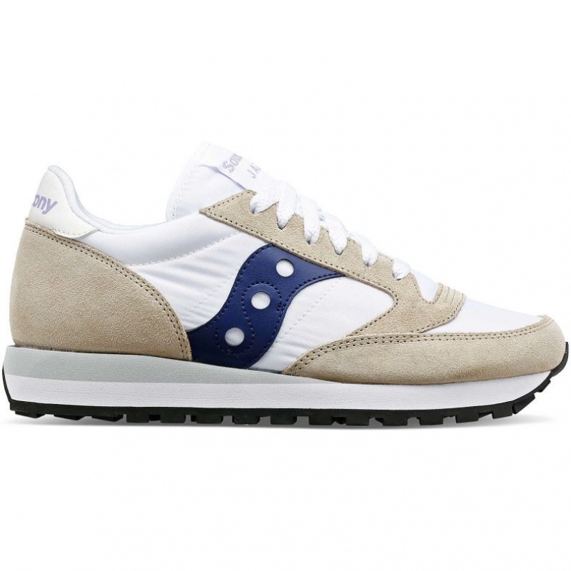 Saucony Jazz Original Women\'s Sneakers White / Beige / Navy | CANADA RFUTSKN