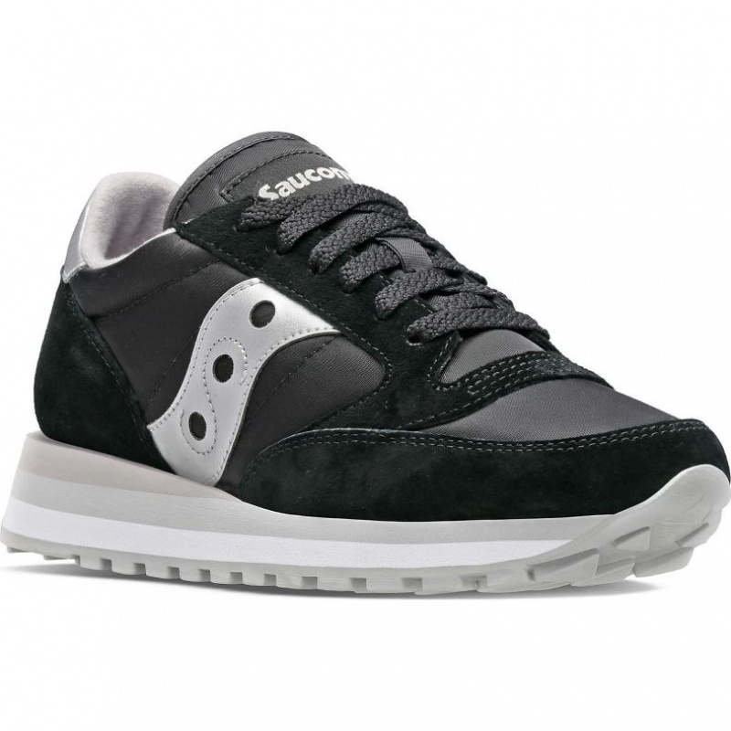 Saucony Jazz Triple Women's Sneakers Black / Silver | CANADA XDWVQEZ