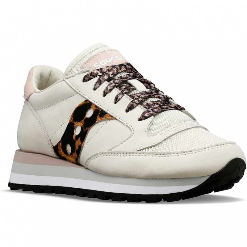 Saucony Jazz Triple Women's Sneakers White / Leopard | CANADA ZPJXEDH