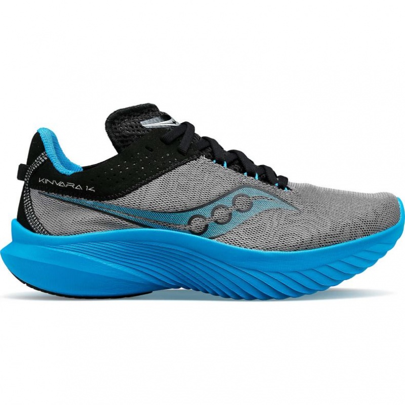 Saucony Kinvara 14 Men\'s Running Shoes Blue / Grey | CANADA OIDTQBH