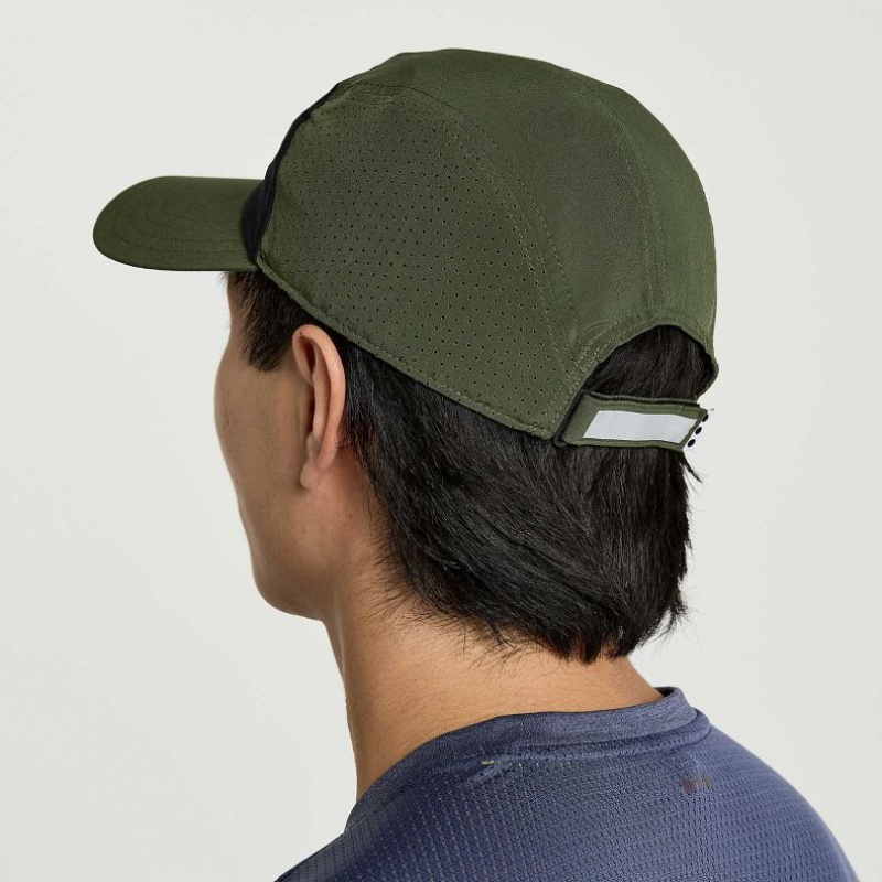 Saucony Outpace Men's Hat Dark Green | CANADA XYZGUMJ