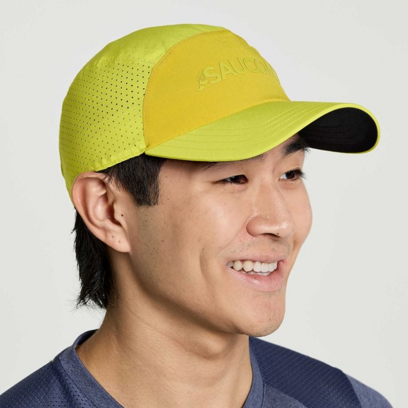 Saucony Outpace Men\'s Hat Yellow | CANADA OIZTELK