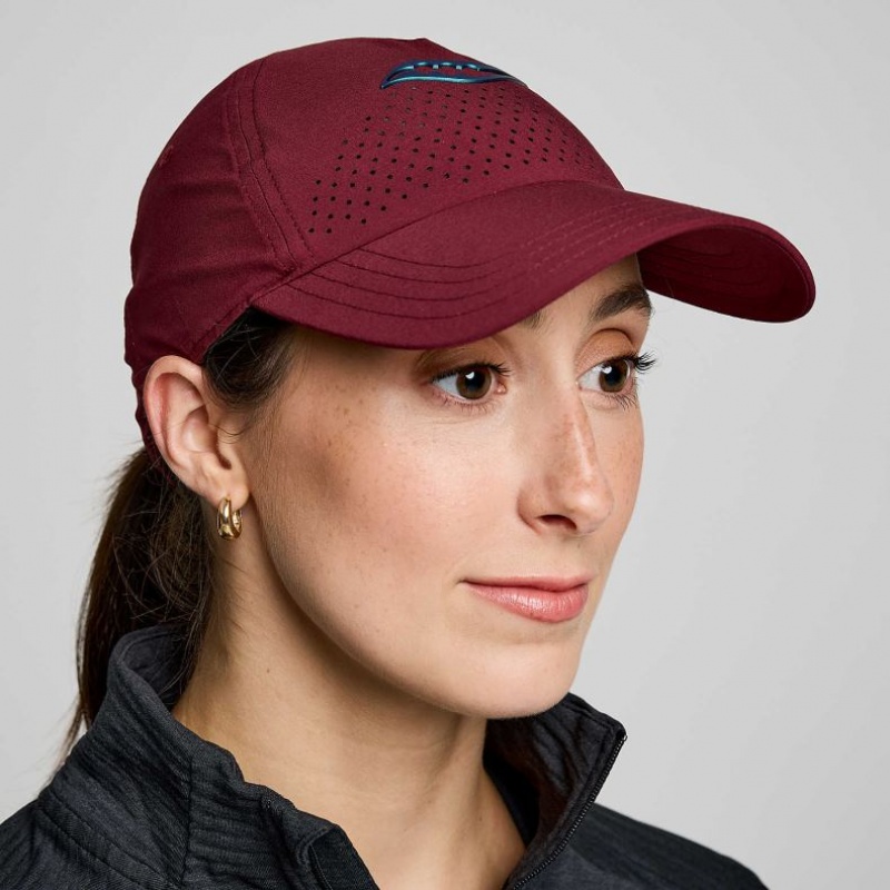 Saucony Outpace Petite Women\'s Hat Burgundy | CANADA MGYXLCA