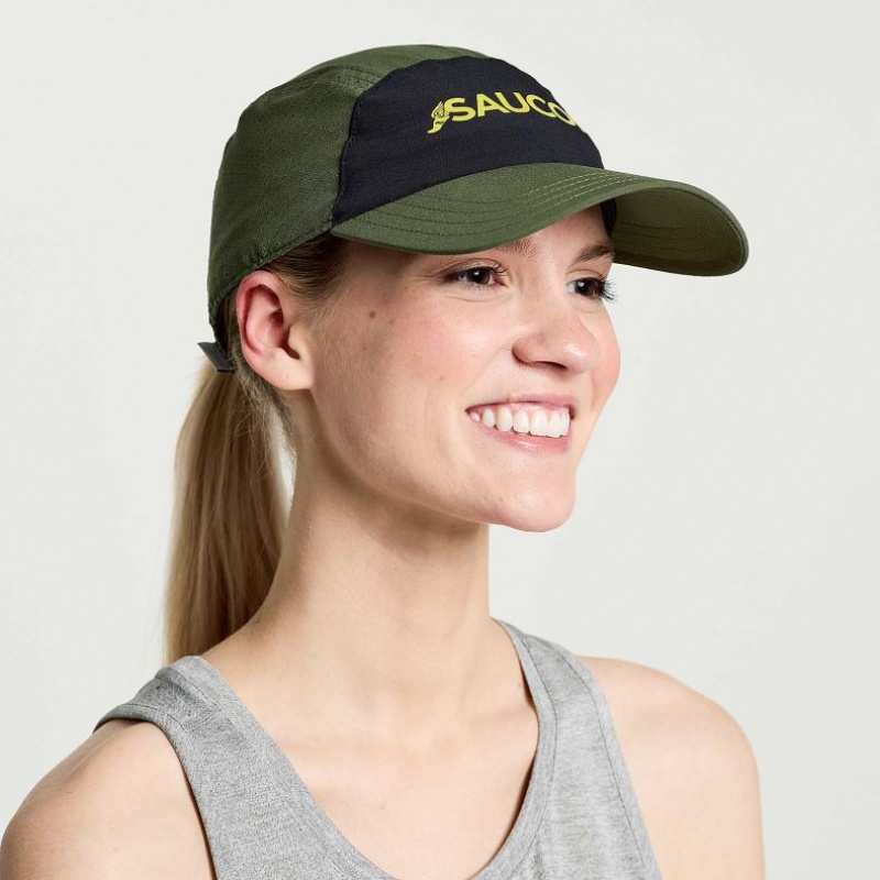 Saucony Outpace Women\'s Hat Dark Green | CANADA FBVWJIA