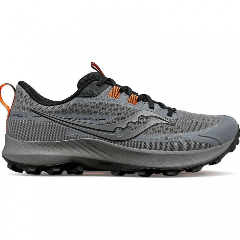 Saucony Peregrine 13 GTX Men\'s Trail Running Shoes Grey | CANADA DTRFNIP