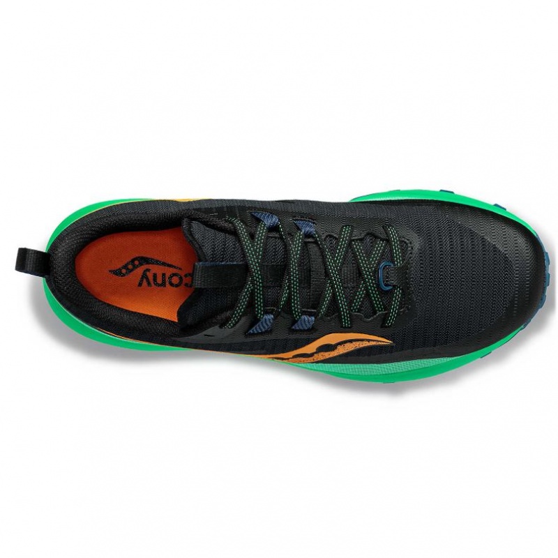 Saucony Peregrine 13 Men's Trail Running Shoes Black / Green | CANADA SRVNTMU