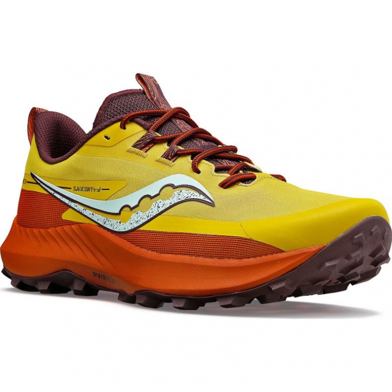 Saucony Peregrine 13 Men's Trail Running Shoes Yellow / Orange | CANADA ANZKXIY