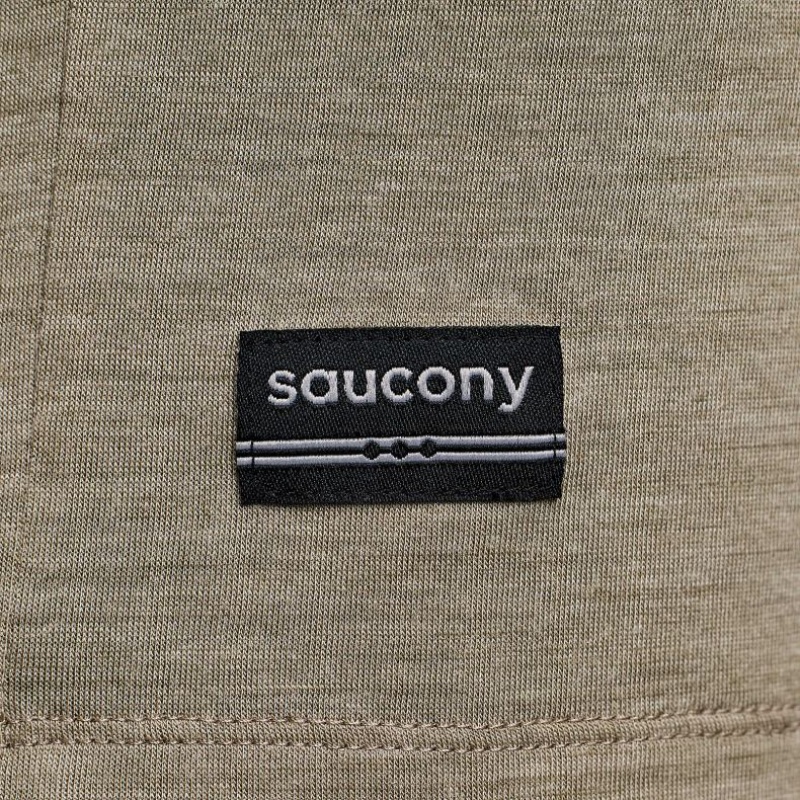 Saucony Peregrine Merino Long Sleeve Men's T-Shirt Olive | CANADA YXNAPKD