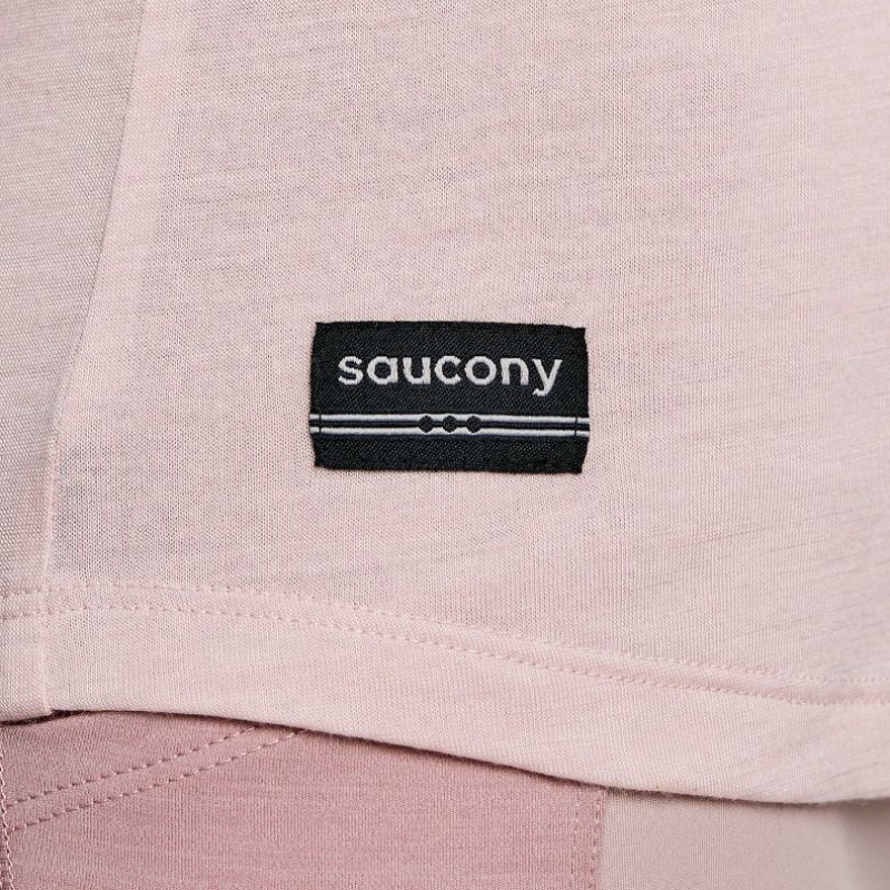 Saucony Peregrine Merino Long Sleeve Women's T-Shirt Pink | CANADA ESOCFGK