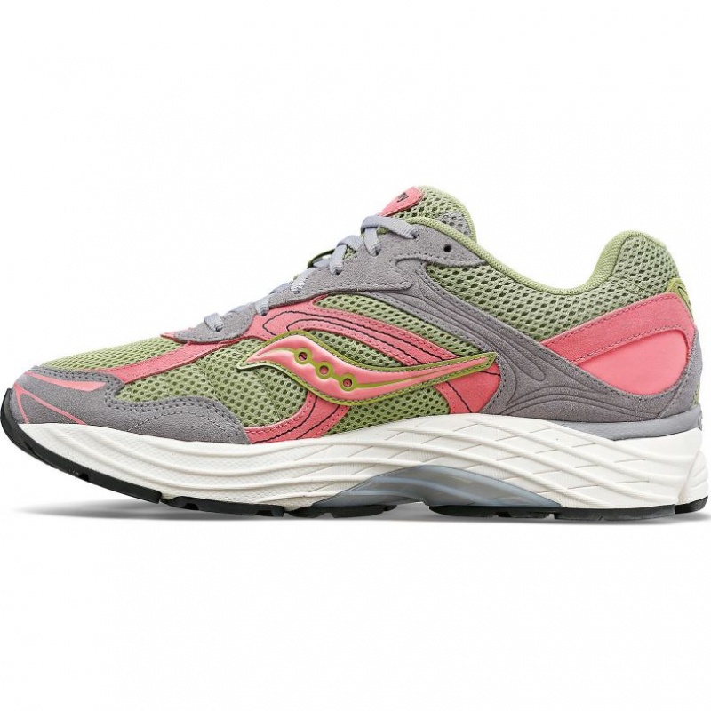 Saucony ProGrid Omni 9 Premium Men's Sneakers Grey / Green / Pink | CANADA IOPBCDH