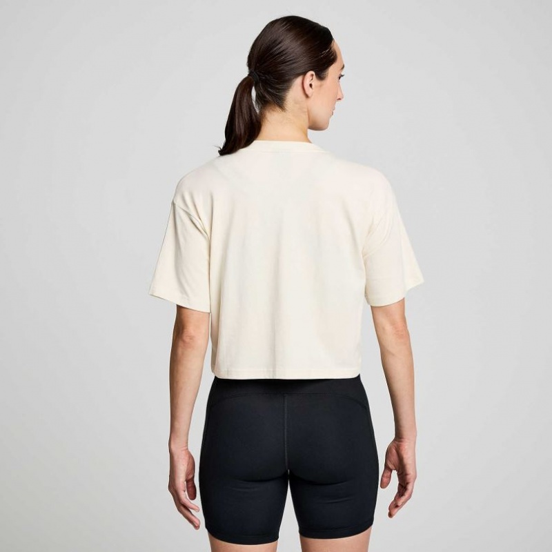 Saucony Recovery Boxy Women's T-Shirt White | CANADA AXHGQNS