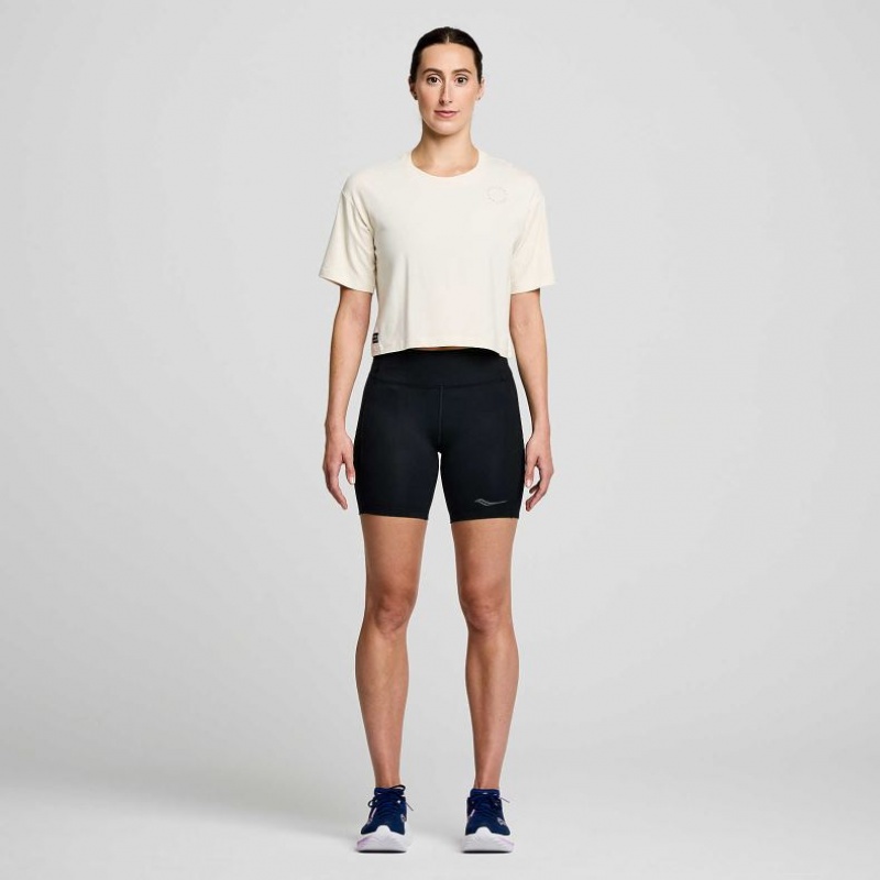 Saucony Recovery Boxy Women's T-Shirt White | CANADA AXHGQNS