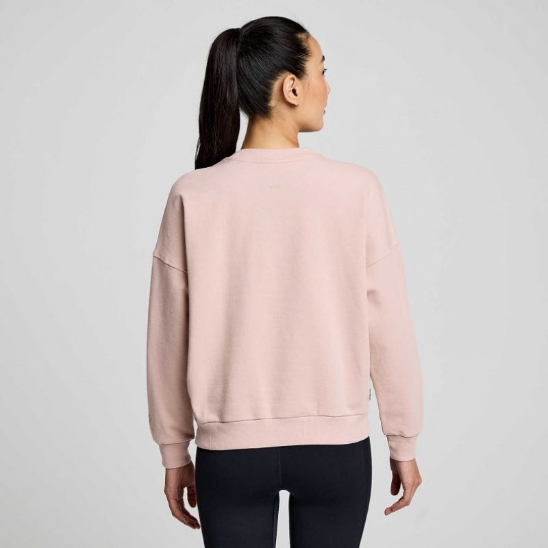 Saucony Recovery Crew Women's Sweatshirt Pink | CANADA GEJVQHT