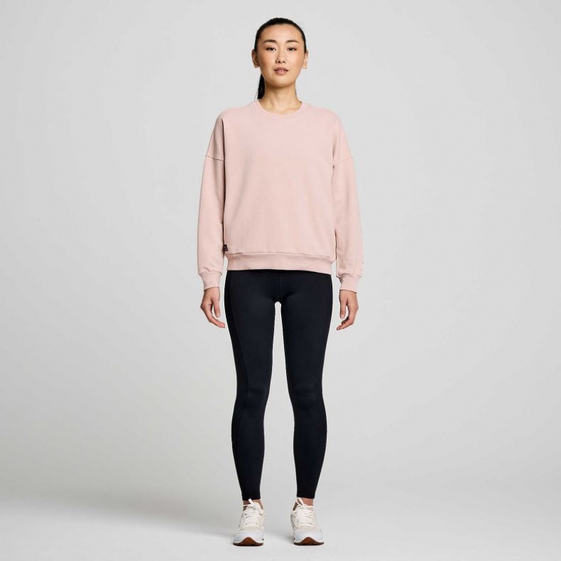 Saucony Recovery Crew Women's Sweatshirt Pink | CANADA GEJVQHT