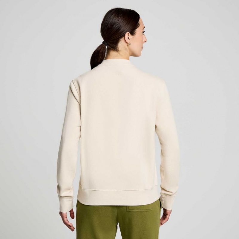 Saucony Recovery Crew Women's Sweatshirt Beige | CANADA GWALVBU