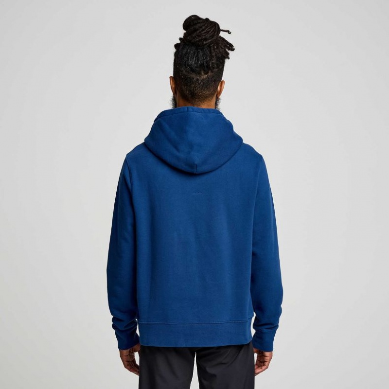 Saucony Recovery Men's Hoodie Indigo | CANADA UXQSEAP