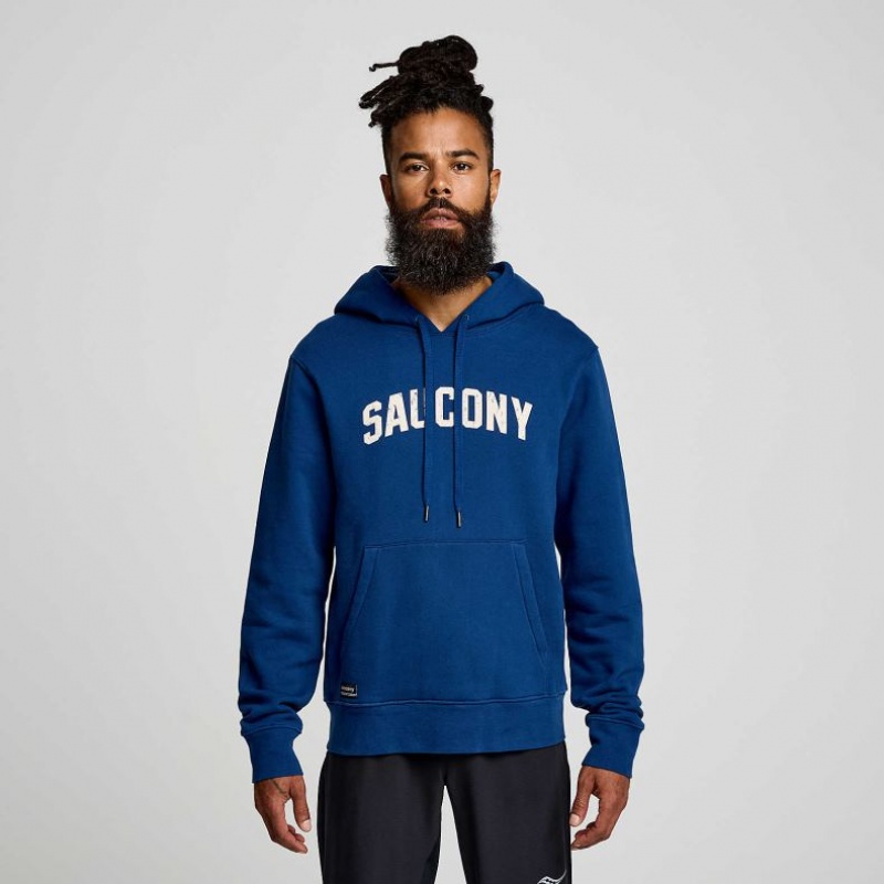 Saucony Recovery Men\'s Hoodie Indigo | CANADA UXQSEAP