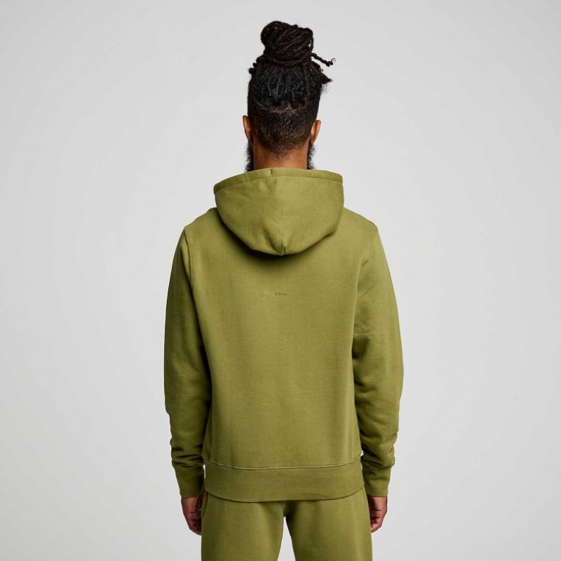 Saucony Recovery Men's Hoodie Olive | CANADA THIELBA