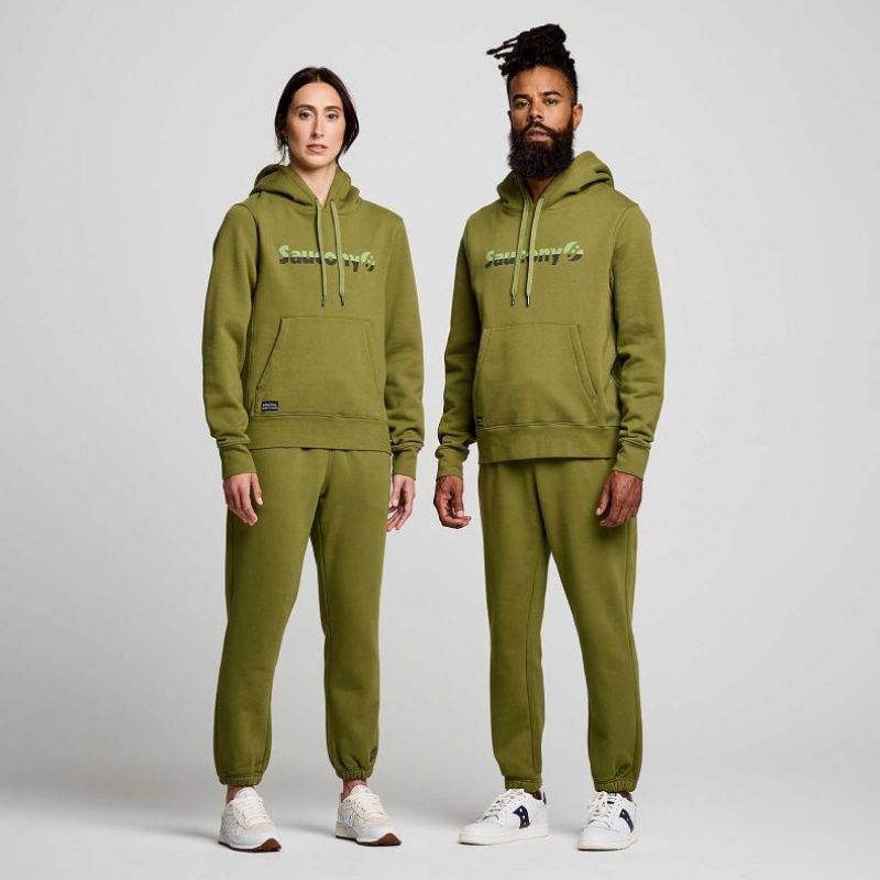 Saucony Recovery Men's Hoodie Olive | CANADA THIELBA