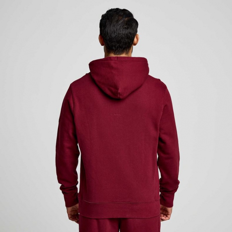 Saucony Recovery Men's Hoodie Red | CANADA ZRSENWH