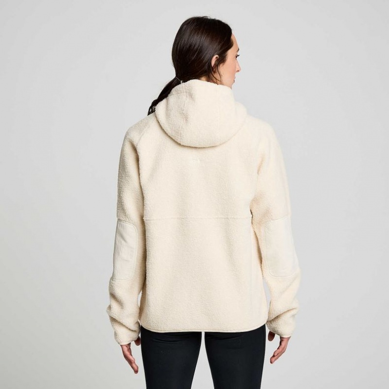 Saucony Recovery Sherpa Pullover Women's Hoodie Beige | CANADA LIMYQJB