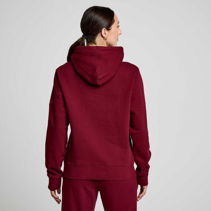 Saucony Recovery Women's Hoodie Burgundy | CANADA WUIDYNO