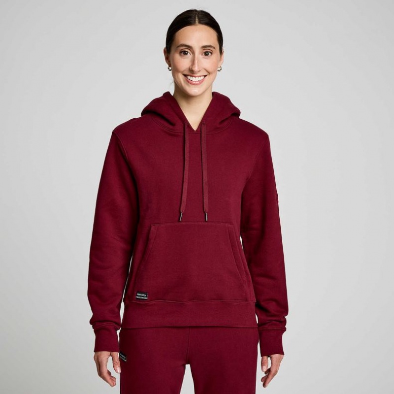 Saucony Recovery Women\'s Hoodie Burgundy | CANADA WUIDYNO