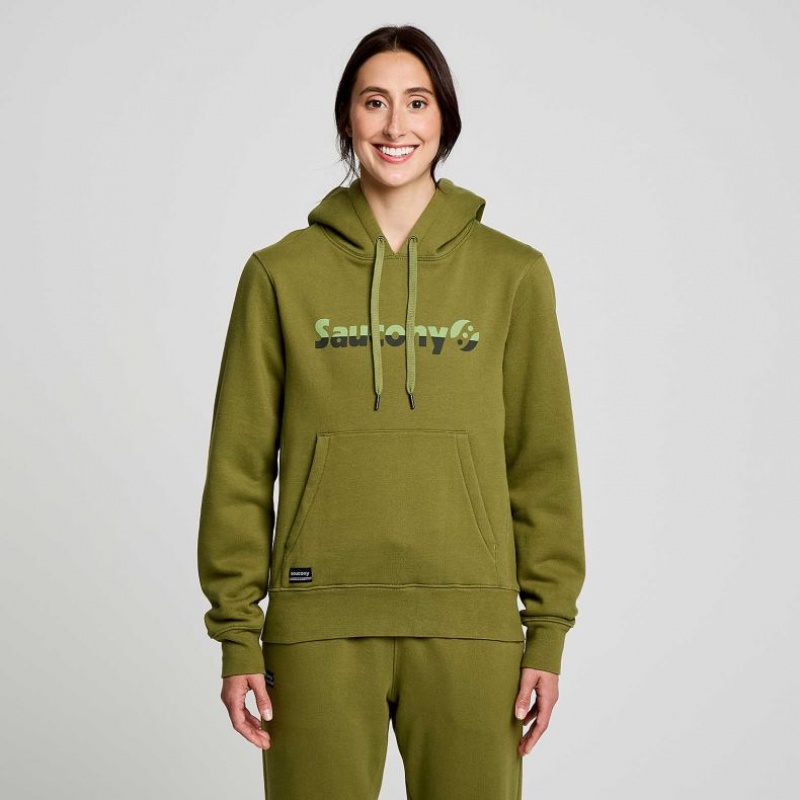 Saucony Recovery Women\'s Hoodie Olive | CANADA UFCIXHE